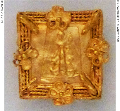 Gold plaque showing the Mistress of Animals, from Smyrna at My Favourite Planet