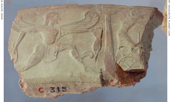 A winged Nike on a louterion fragment from Akragas, Sicily at My Favourite Planet