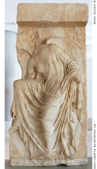 Relief of Nike adjusting her sandal from the Athena Nike Temple, Athens at My Favourite Planet