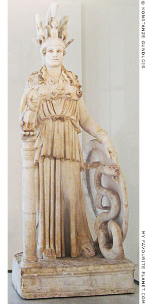 The Varvakeion statuette of Athena Parthenos holding Nike at My Favourite Planet