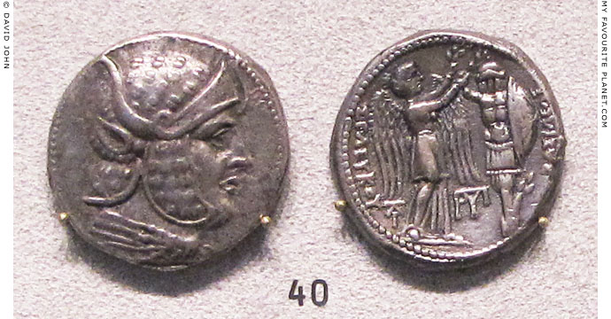 Winged Nike on a silver tetradrachm coin of Seleucus I at My Favourite Planet