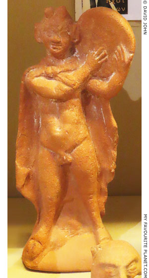 Terracotta figurine of Pan playing a tympanon from Abdera, Thrace at My Favourite Planet