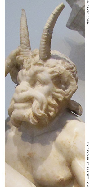 Close-up of Pan from the Delos statue group at My Favourite Planet