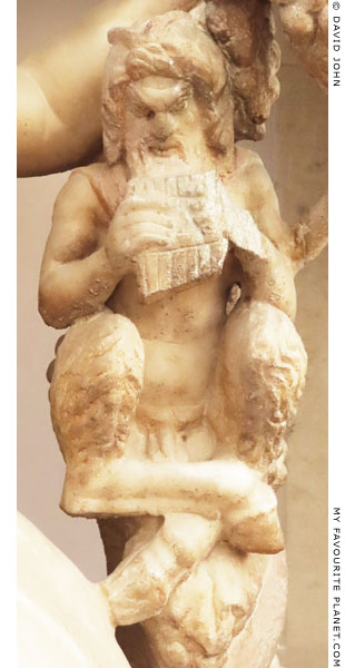 Marble figure of Pan playing a syrinx from Kos at My Favourite Planet