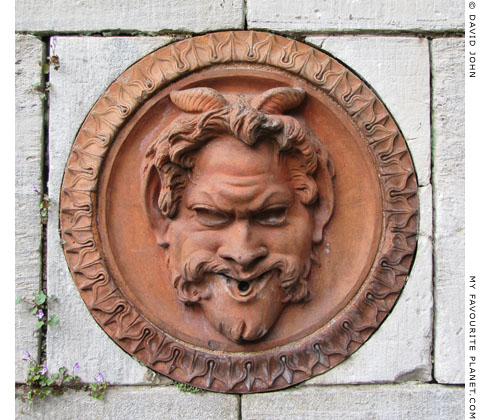 Terracotta plaque with the head of Pan, Sanssouci, Potsdam at My Favourite Planet