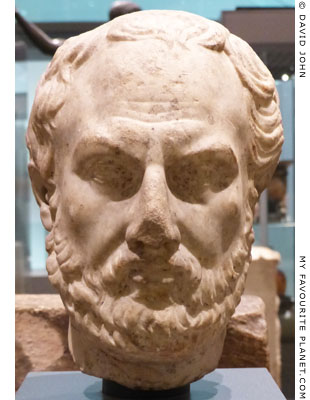 Marble head of Thucydides, Ashmolean Museum, Oxford at My Favourite Planet